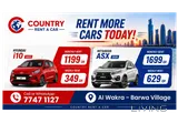 monthly rental strting at just 1199/qr || call us -77471127